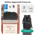 thumbnail image 2 of BAGSMART Travel Backpack, 30L Flight Approved Carry on Backpack, 17.3 Inch TSA Personal Item Suitcase for Travel, Quilted Black, 2 of 8