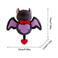 thumbnail image 4 of QLUEWX Halloween Plush Toys Bat Stuffed Animal, 9 Inch Cute Soft Bat Plush Doll with Bow Tie & Heart Tail, Spooky Halloween Stuffed Animals for Kids Party Favors Home Decor Gift, 4 of 6