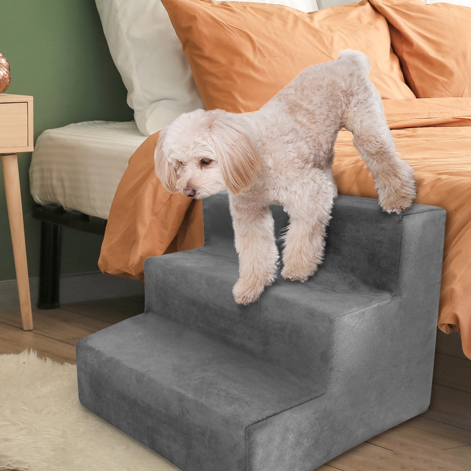 High Density Foam 3 Steps Pet Stairs