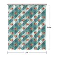 thumbnail image 5 of Pioneer Flower Floral Print Pattern Shower Curtain 72"x84", Bathroom Decorative Shower Curtain Set with 12 Hooks, Waterproof Washable, 5 of 6