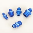 thumbnail image 5 of 2 Pack 4AN Male Flare to 3/8" NPT Pipe Fitting, Aluminum Straight Male Union Coupler Connector Fuel Hose Adapter for Automotive, Blue, 5 of 7