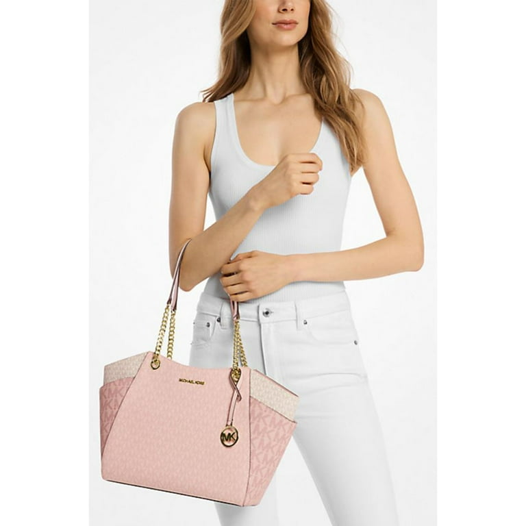 Michael Kors Jet Set Large Tote Bag, Color-Block Navy