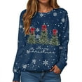 thumbnail image 4 of Merry Christmas Holiday Sweatshirts for Women 2025 Long Sleeve Crewneck Christmas Tree Graphic Sweatshirt Pullover Tops, 4 of 5