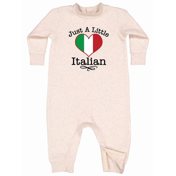Inktastic Just a Little Italian Baby Fleece Romper