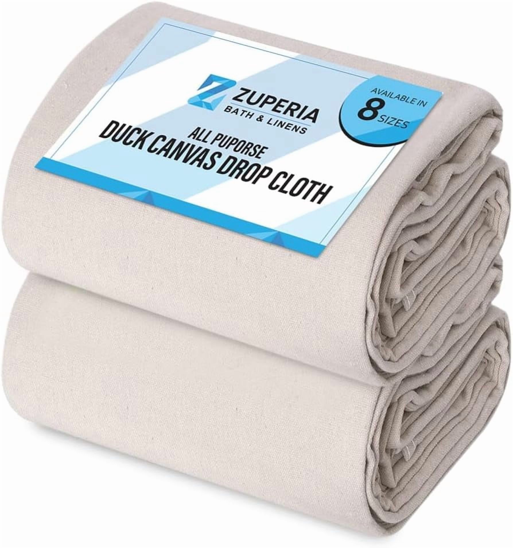 Zuperia Canvas Drop Cloth 6 ft. x 9 ft., 2-Pack photo 1