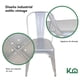 thumbnail image 3 of Silla Tolix Blanco Metal 2 Pzas Comedor Restaurante Exterior gris, 3 of 7