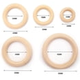 thumbnail image 3 of Anillos de madera maciza sin terminar, anillos de madera Natural de 15-100MM para macramé, manualidades DIY, aros de madera, adornos, conectores, fabricación de joyas, 3 of 3
