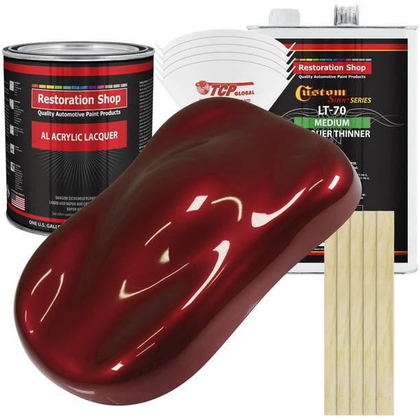Restoration Shop Fire Red Pearl Acrylic Lacquer Auto Paint Complete