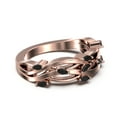 thumbnail image 3 of 0.36ct Marquise Black Diamond Moissanite Blooming Willow Wedding Ring 18K Rose Gold Over Silver, 3 of 4