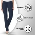 thumbnail image 3 of 2-Pack Women's Super Stretchy Slim Fit Ponte Pants, 3 of 5