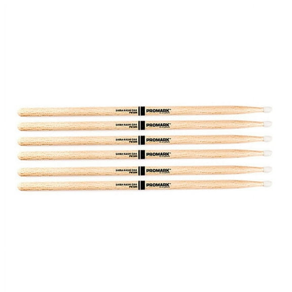 3 PACK Promark Japanese Shira Kashi White Oak 5B Nylon PW5BN-3