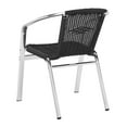 thumbnail image 6 of SAFAVIEH Wrangell Outdoor Patio Stacking Arm Chair, Black, Set of 2, 6 of 10