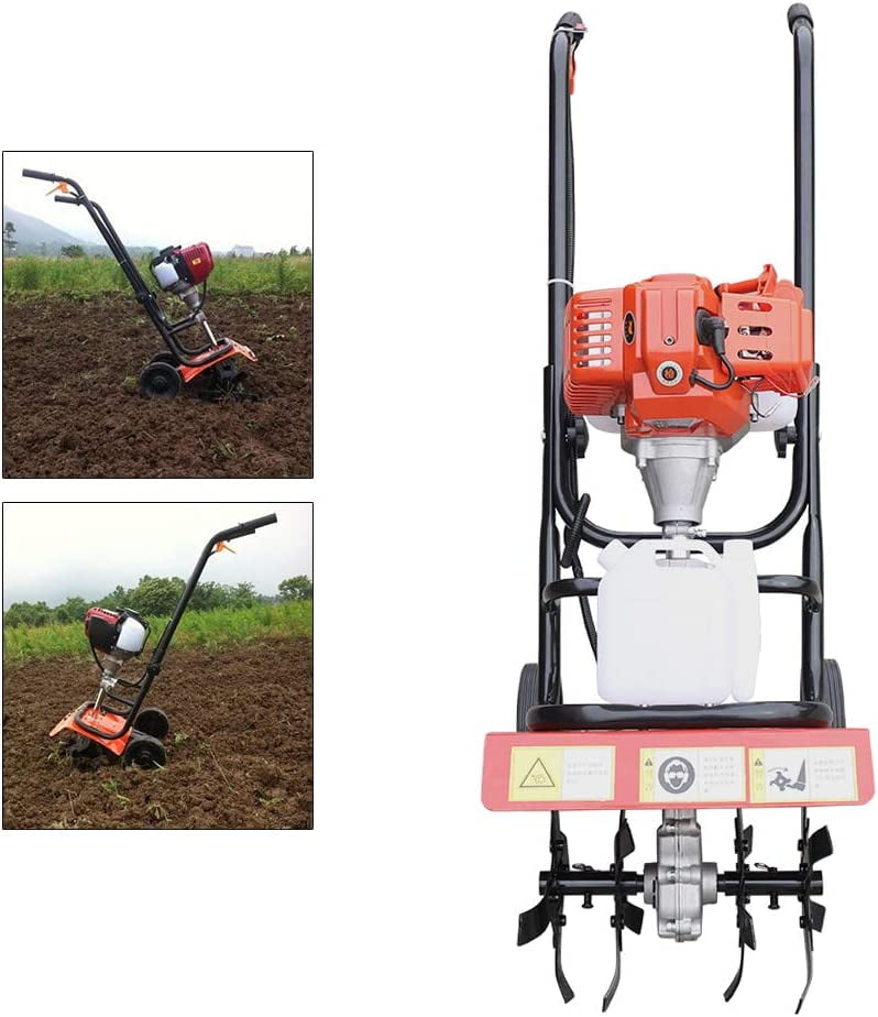 Buy 52CC 2 Stroke Gas Powered Tiller Cultivator, AirCooled 2Stroke