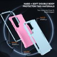 thumbnail image 3 of Allytech Rugged Case for Samsung Galaxy S24 Ultra, Military Grade Shockproof Bumper Hybrid PC Back Cover Anti-Scratch Lightweight Phone Case for Galaxy S24 Ultra - Green+Pink, 3 of 8