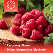 Magnesium Glycinate Gummies 500mg - Sugar Free Magnesium Potassium Supplement with Magnesium for Mood Support & Sleep for Adults - 60 Raspberry Gummies