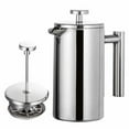 thumbnail image 1 of HLONK Cafetière à Double Couche en Acier Inoxydable Isolation Cafetière à Pression en Acier Inoxydable 304 - 350ML, 1 of 10