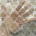 thumbnail image 3 of Damask Tulle Curtains with Rod Pocket, Ombre Abstract Image Floral East Inspired Details Print, Sheer Drape for Wedding Party 2 Panels, 7 Sizes, Caramel and Pale Yellow, by Ambesonne, 3 of 3