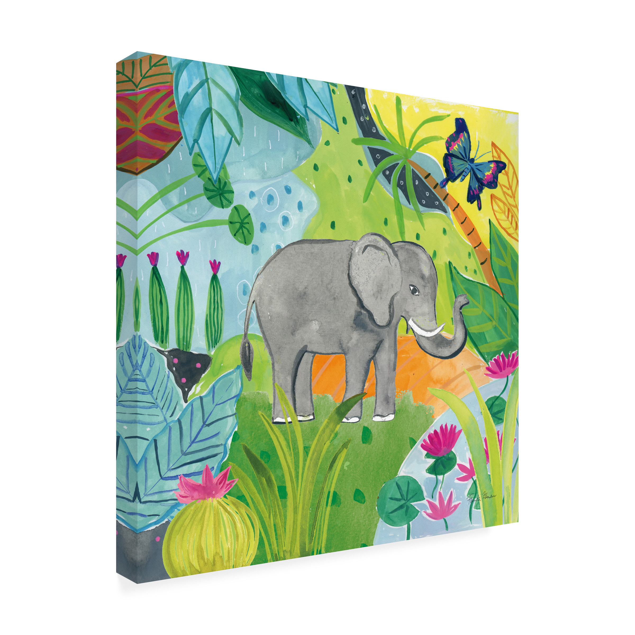 Trademark Fine Art 'The Big Jungle I' Canvas Art by Farida Zaman