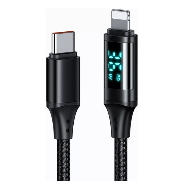 Cable Reforzado Nylon Con Pantalla 1.2m Usb-c Para iPhone