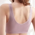 thumbnail image 4 of Hfyihgf Women's Front Closure Cotton Bra Plus Size Lace Full-Coverage Wirefree Sports Bra Button Snap Closure Comfort Push Up Seamless Sleep Bras Purple 4XL, 4 of 4