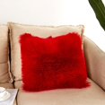thumbnail image 1 of Piel Sintética Fundas De Almohada, Mullida Funda De Almohada Lujoso Largo Borroso Súper Suave Felpa Funda De Cojín Lujoso para El Hogar Sofá Cama Coche Fiesta Decorativo 18"x18"-Grande Rojo-45*45cm oso de fresa Electrónica, 1 of 3