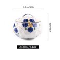 thumbnail image 3 of Qeeadeea Ceramic Sugar Pot With Lid, Solid Print Pattern Sugar Bowl With Spoon, Porcelain Spice Jar, Kitchen Decoration Storage-G-14oz, 3 of 6