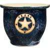 Pennington Texas Star Pickle Pot, Blueberry Color Pot/Planter, 9 inch
