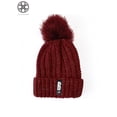 thumbnail image 2 of Luxtrada Womens Winter Hat Warm B Letters Knitted Hat Thick Beanie Cap & Scarf for Winter Knit Ski Beanies Outdoor Sport Hats (Wine Red), 2 of 6
