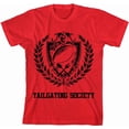 thumbnail image 3 of American Football Tailgating Society Youth Red Crew Neck Short Sleeve Tee-Medium, 3 of 4