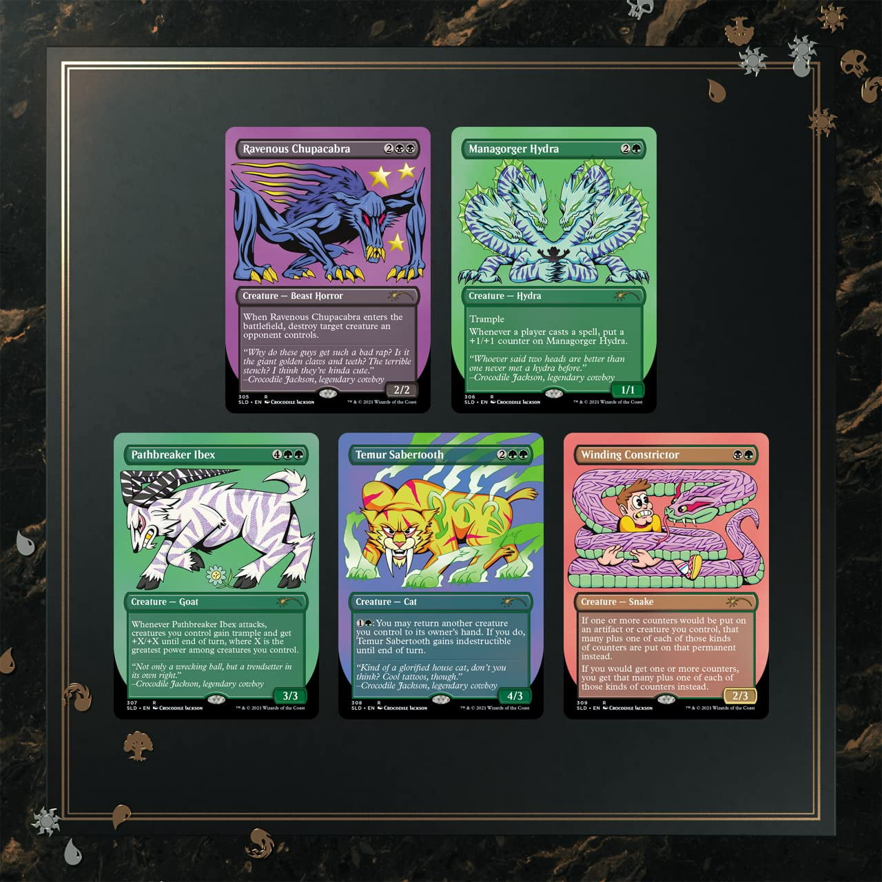 Magic: The Gathering TCG - Secret Lair Drop Series - Crocodile Jackson's Monstrous Menagerie [Card Game, 2 Players]
