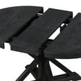 thumbnail image 5 of Retro Extendable Dining Table with A 12" Leaf, Round 4-Person Table with X-Shaped Base Legs For Dining Room and Living Room, Espresso, 5 of 9