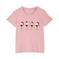 thumbnail image 4 of Odeerbi Toddler Boys Girls Christmas T-shirt Christmas Print Casual Short Sleeve Tops Shirt Toddler Clothes Pink, 4 of 4
