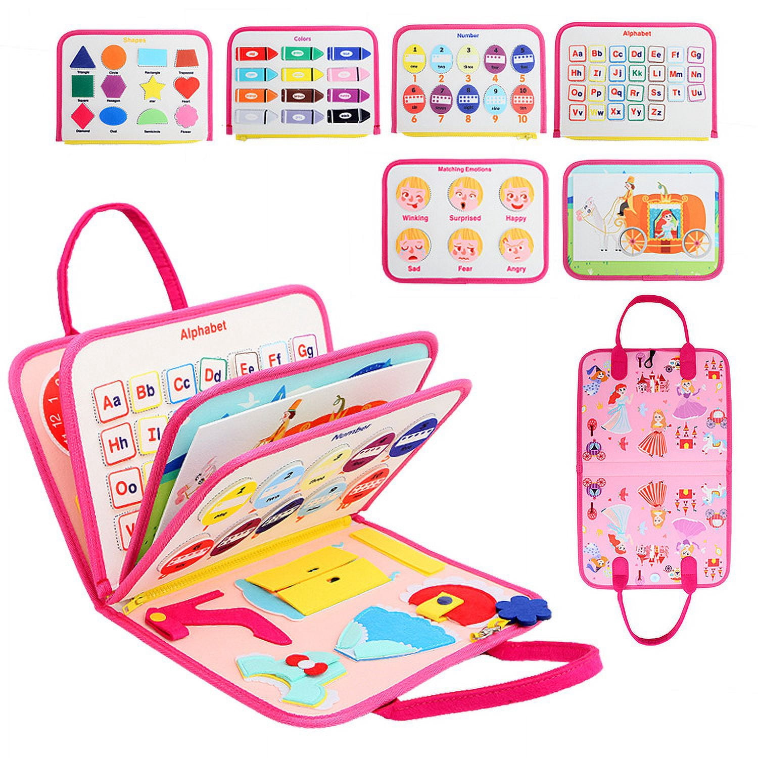 Tableta De Aprendizaje Interactiva Para Niños De 1 A 5 Años – 21 X 19 Cm, Con Letras, Números, Música E Historias, 3 Pilas AA