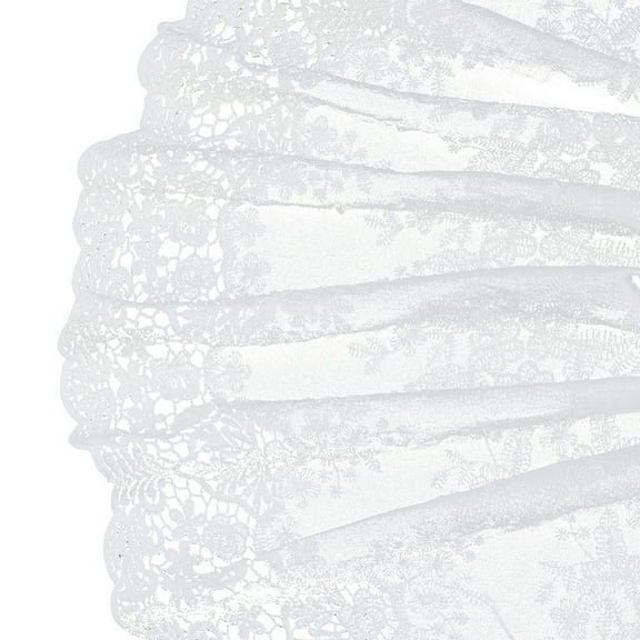 3 Yards Cotton Lace Trim Fabric Tablecloth Skirt Bedding Curtain Accessories White 395x1mm