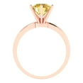 thumbnail image 4 of 2 ct Round Cut Natural Citrine Solitaire 18K Rose Gold Womens Engagement Ring, 4 of 5