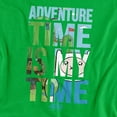 thumbnail image 2 of Adventure Time My Time Women's T Shirt, Kelly Green, 2X-Large, 2 of 6