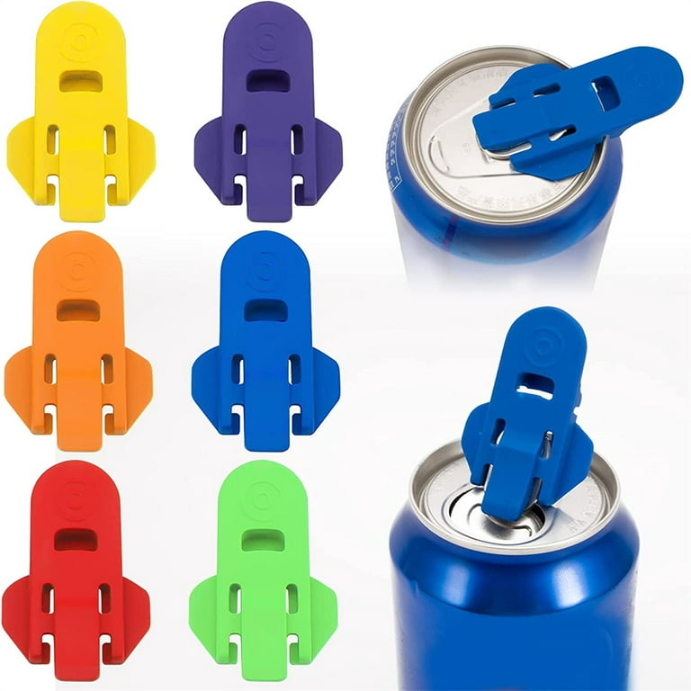 Can Opener Manual, Beverage Can Cover Protector, Plastic Easy Can Openers for Soda Beer Drink | Harfington, Yellow / 2