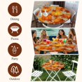 thumbnail image 7 of Orange Fall Round Tablecloth, Fitted Table Cover with Elastic for 36"-44" Round Tables, Pumpkins Thanksgiving Maple Leaf Rustic Table Cloth Outdoor Indoor Dinning Party Waterproof Tablecloths, 7 of 7