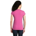 thumbnail image 4 of Gildan Softstyle Women’s T-Shirt, Short Sleeve Crew Neck Semi Fitted Cotton Tee, Azalea, S, 4 of 5