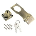 thumbnail image 2 of 3-inch Keyed Hasp Locks Zinc Alloy Twist Knob Keyed Locking Hasp w Screws for Door Keyed Different Bronze Tone, 2 of 6