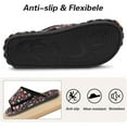 thumbnail image 4 of Leisfit Women's Diabetic Memory Foam Slide Slippers, Adjustable Open Toe Wide, 4 of 7