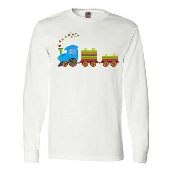 Inktastic Colorful Toy Train Long Sleeve T-Shirt