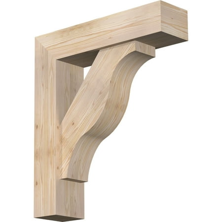 

Ekena Millwork 7 1/2 W x 30 D x 34 H Funston Block Smooth Bracket w/ Offset Brace Douglas Fir