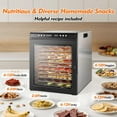 thumbnail image 6 of 12 Tray Food Dehydrator Machine Stainless Steel - 12.6ft² Large Capacity Dehydrators for Food and Jerky 1300W Fruit Dehydrator Herb Dryer with 72H Timer Recipe Book Included, 6 of 10