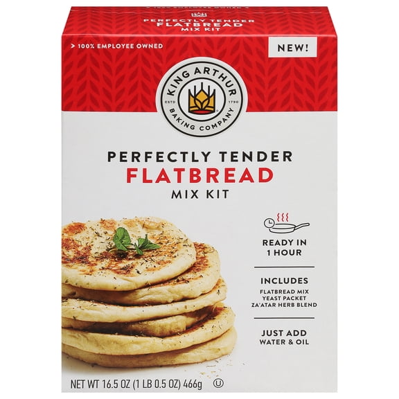 King Arthur - Flatbread Baking Mix Kit - 16.5 OZ, Case of 6