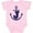AD-Pink, variant on Monogram J Nautical Anchor Boys or Girls Baby Bodysuit