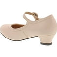thumbnail image 3 of Chase & Chloe Mimi-2K Girl's Stitching Cut Out Mary Jane Kitten Heel Dress Pumps, Nude, 13, 3 of 4