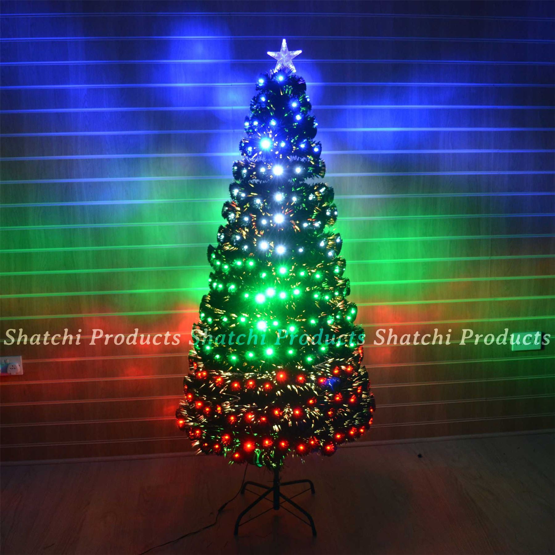LED Fibre Optic Christmas Tree with Varioius Effects 2ft3ft4ft5ft6ft 