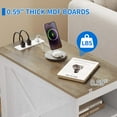 thumbnail image 3 of Uforic Farmhouse Nightstands Set of 2, End Table Side Table with Storage & Charging Station, White, 3 of 6