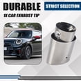 thumbnail image 5 of Punta de Escape Coche Acero Inoxidable, 2,1 una 1,5 Pulgadas, Tubo Universal para Coche, ModificacióN Garganta Trasera (Plata), 5 of 5